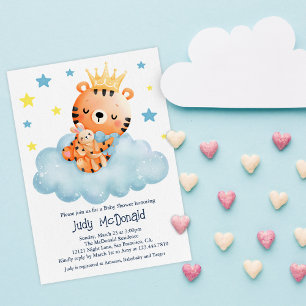 Cute Little Tiger Baby Shower  Invitation