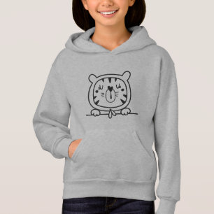 Cute little tiger for girls grey