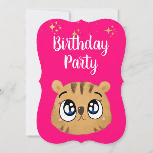 cute little tiger invitation