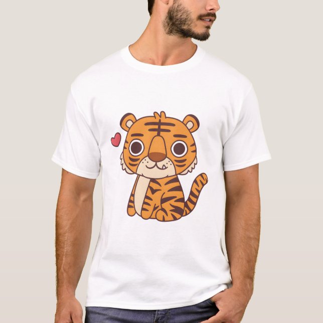 Cute Little Tiger T-Shirt (Front)