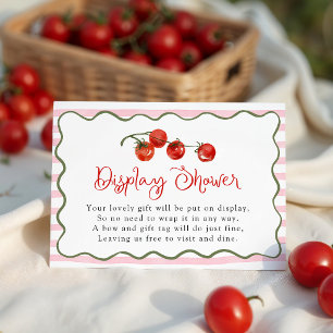 Cute Little Tomato Baby Shower Display Shower Enclosure Card