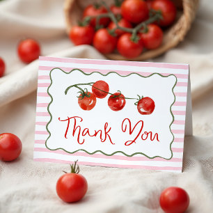 Cute Little Tomato Baby Shower Thank You Card