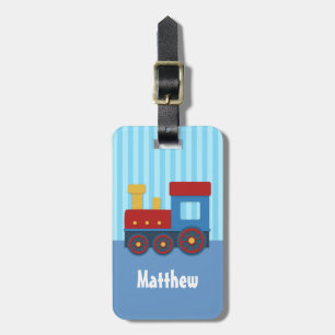 Cute Little Train Kids Personalised Luggage Tag