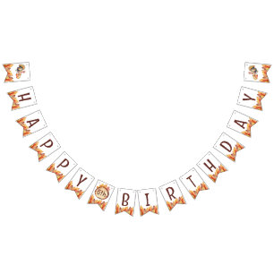 Cute Little Turkey, Kids, Children, Birthday Party Bunting