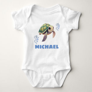 Cute little Turtle Personalised Baby Bodysuit