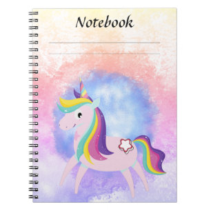 Cute little unicorn notebook