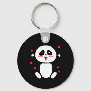 Cute Little Valentines Panda Pear Full Of Love My Key Ring