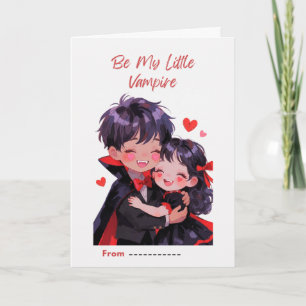 Cute Little Vampire Couple Valentine Card