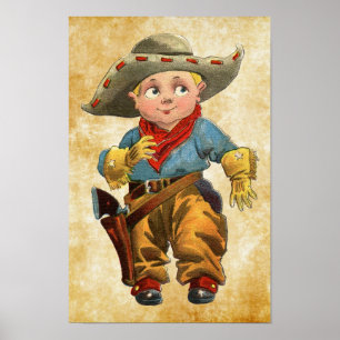 cute little vintage cowboy poster