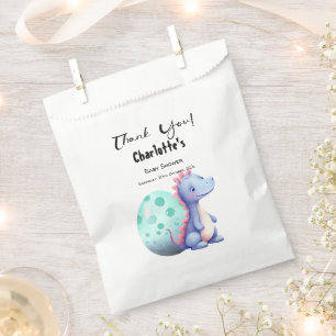 Cute Little Watercolor Dinosaur Baby Shower Favour Bags