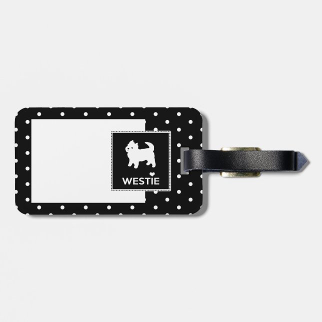 Cute Little Westie - West Highland Terrier Luggage Tag (Back Horizontal)