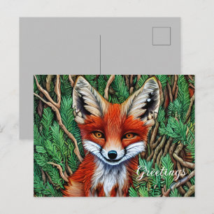 Cute Little wilderness Fox Postcard