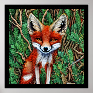 Cute Little wilderness Fox Poster