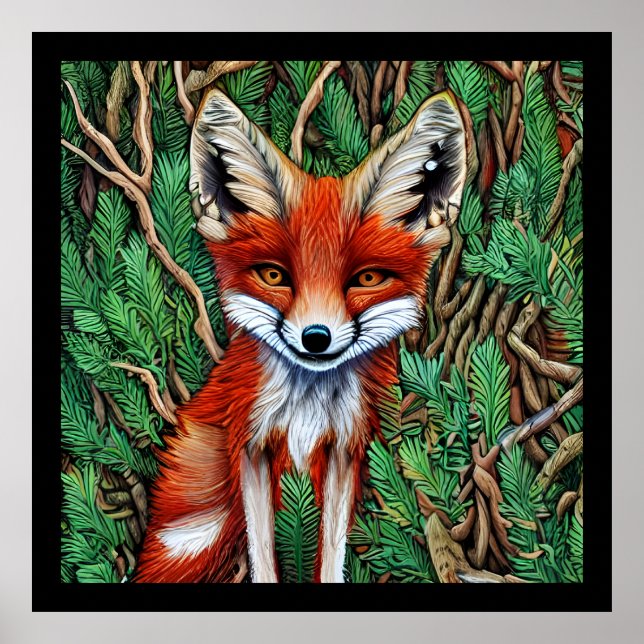 Cute Little wilderness Fox Poster (Front)