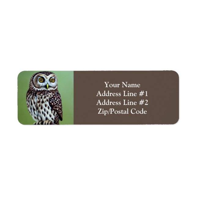 Cute Little Wilderness Woodland Owl (Front)