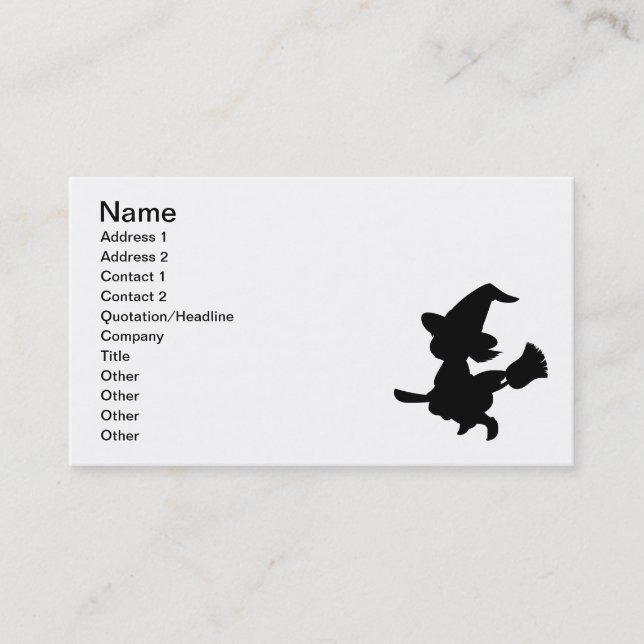 Cute Little Witch Business Card (Front)