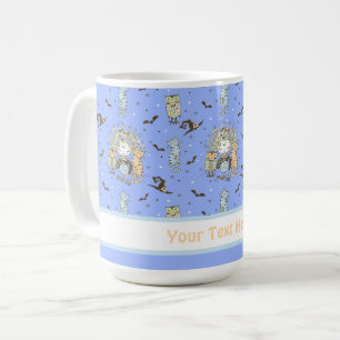 Cute Little Witch Girls With Bats Cats and Owls Coffee Mug