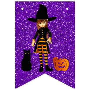 Cute Little Witch Halloween Bunting