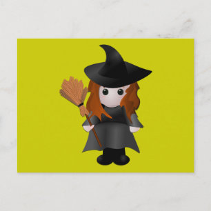 Cute Little Witch Postcard