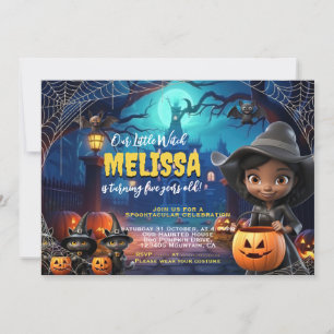 Cute Little Witch Spooktacular Birthday invitation
