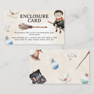 Cute Little Wizard Baby Shower Enclosure Card