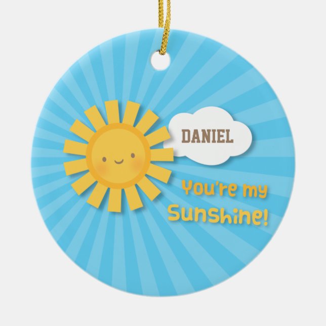 Cute Little You Are my Sunshine Ornament (Front)
