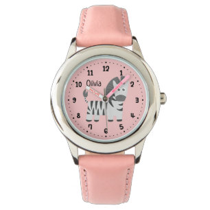 Cute Little Zebra Kids Personalised Watch