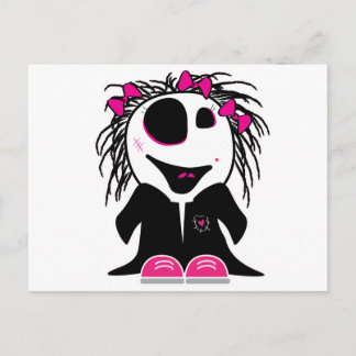 cute little zombie girly postcard