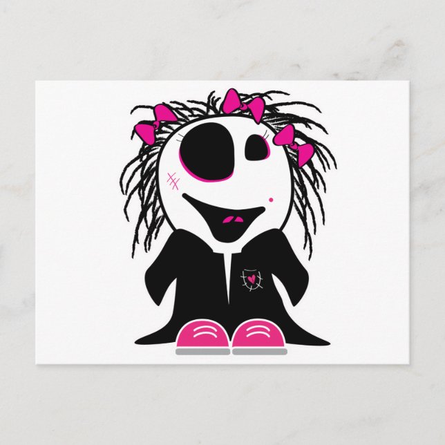 cute little zombie girly postcard (Front)