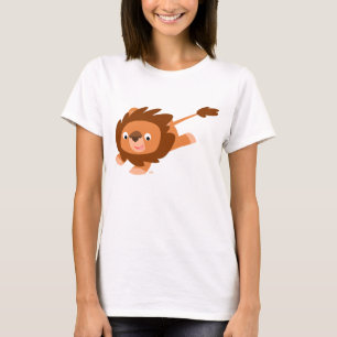 Cute Lively Cartoon Lion Women T-shirt