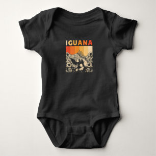 Cute Lizard Iguana Reptil Gift Iguana Baby Bodysuit