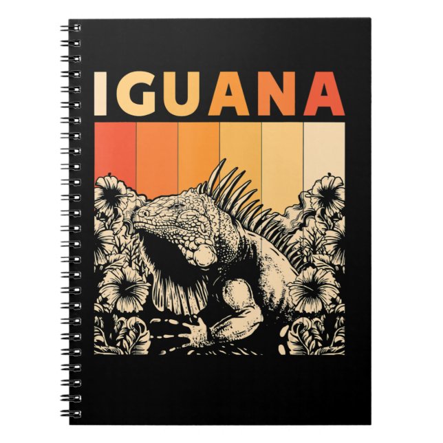 Cute Lizard Iguana Reptil Gift Iguana Notebook (Front)