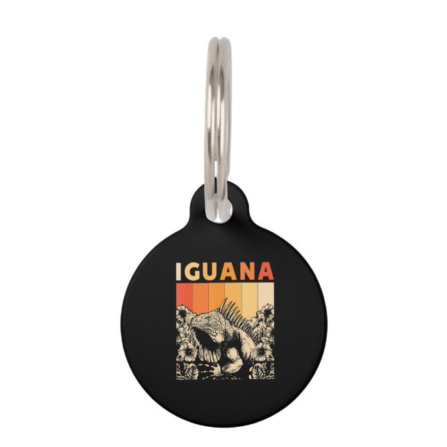 Cute Lizard Iguana Reptil Gift Iguana Pet Tag (Front)