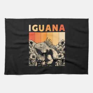 Cute Lizard Iguana Reptil Gift Iguana Tea Towel