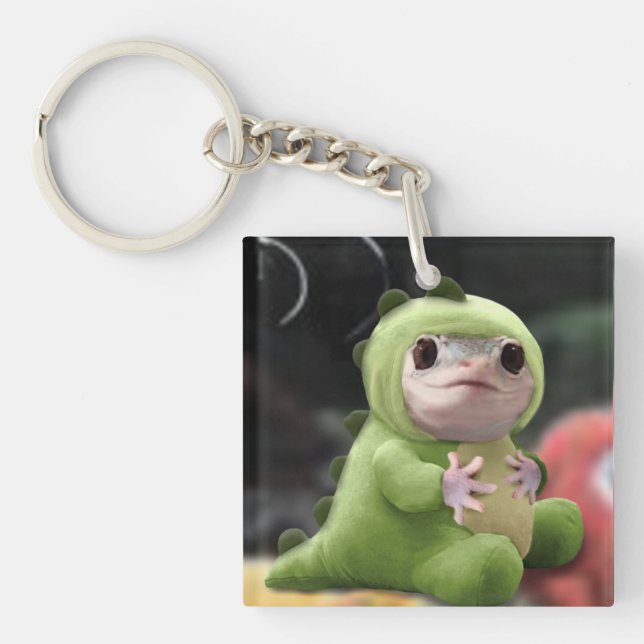 Cute Lizard Plushie Key Ring (Front)
