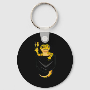 Cute Lizard Reptile Gecko Greeting Hi Pocket Gift Key Ring