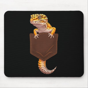 Cute Lizard Reptile Leopard Gecko Pocket Funny Men Mouse Mat
