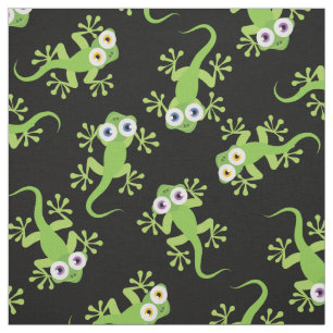 Cute Lizards Kids Gecko Cartoon Fabric