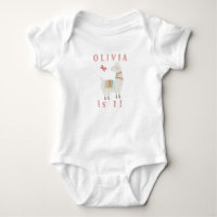 Cute Llama 1st Birthday Custom Name & Age