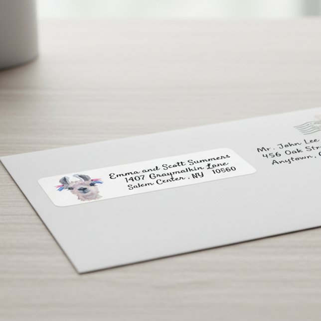 Cute Llama Alpaca Animal Address Labels (Creator Uploaded)