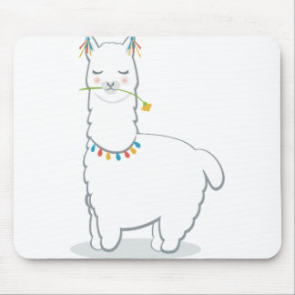 Cute llama alpaca mouse mat