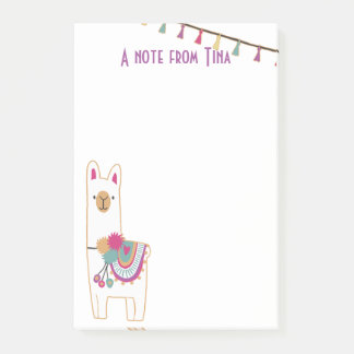 Cute llama and tassels design post-it notes