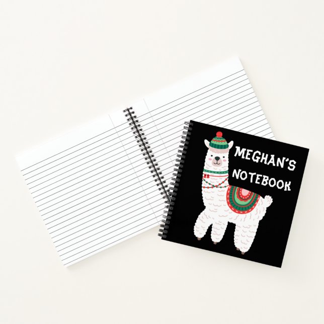 Cute Llama Christmas theme Notebook (Inside)