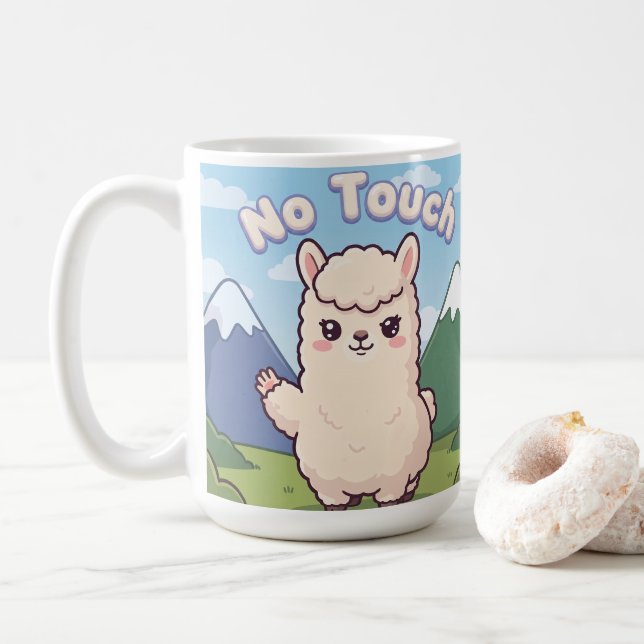 Cute Llama  Coffee Mug (With Donut)