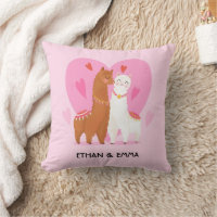 Cute llama Couple Personalised Valentine's Day