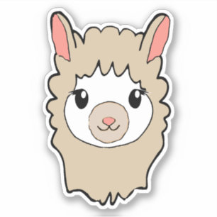 Cute Llama Face Drawing