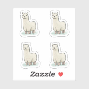 Cute Llama Illustration - Adorable and Calm Llama