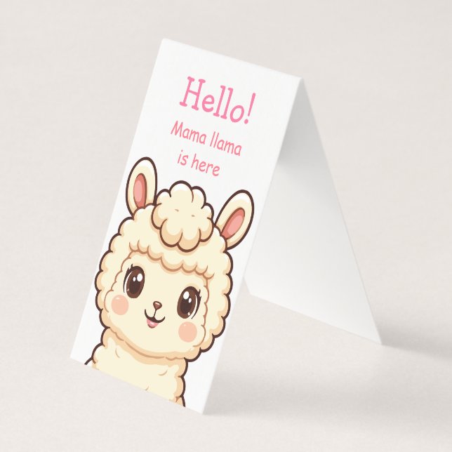 Cute llama illustration design (Front)