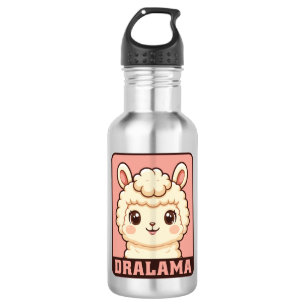 Cute llama illustration design 532 ml water bottle