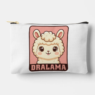 Cute llama illustration design accessory pouch
